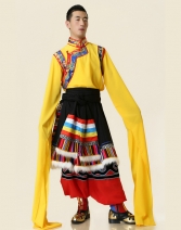 供应男士藏族服饰 男士唱歌演出服厂家直销 民族舞台服装代理加盟