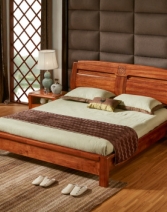 作木坊  实木床1.5 1.8米高箱海棠木双人床实木家具婚床卧室A805 标准框架床(不含床头柜) 